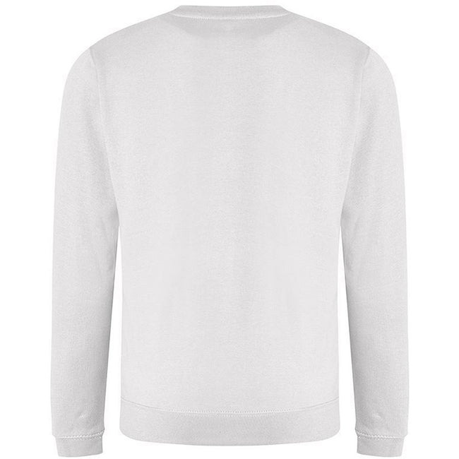Artic White - Back - AWDis Just Hoods AWDis Unisex Crew Neck Plain Sweatshirt (280 GSM)