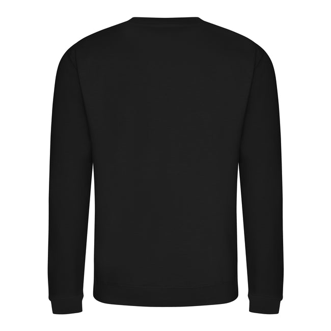 Deep Black - Back - AWDis Just Hoods AWDis Unisex Crew Neck Plain Sweatshirt (280 GSM)