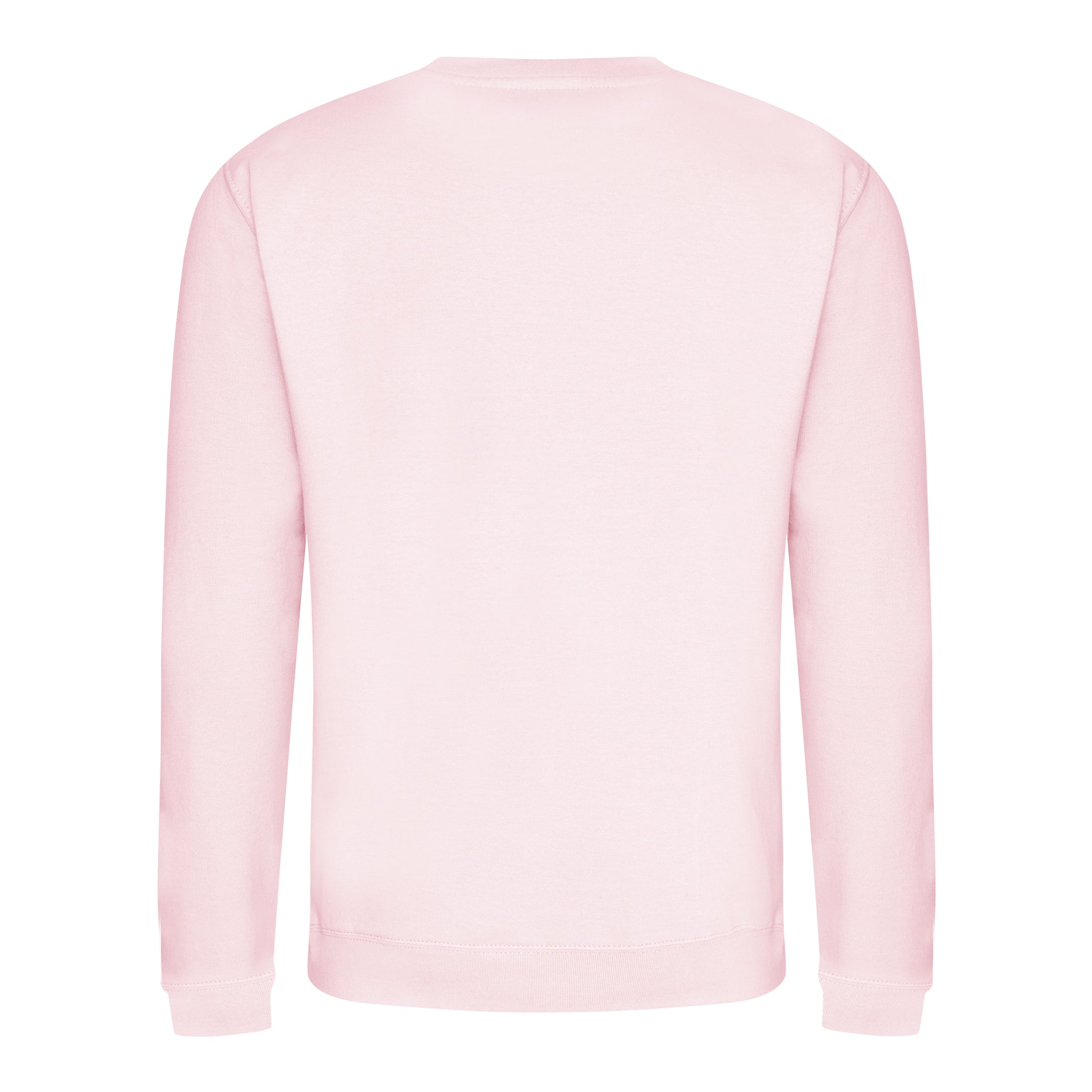 Baby Pink - Back - AWDis Just Hoods AWDis Unisex Crew Neck Plain Sweatshirt (280 GSM)