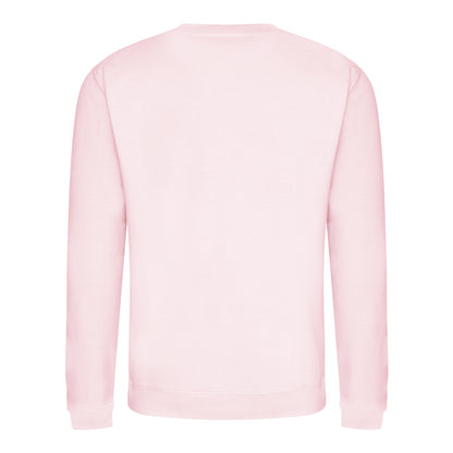 Baby Pink - Back - AWDis Just Hoods AWDis Unisex Crew Neck Plain Sweatshirt (280 GSM)