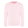 Baby Pink - Back - AWDis Just Hoods AWDis Unisex Crew Neck Plain Sweatshirt (280 GSM)