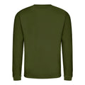 Olive Green - Front - AWDis Just Hoods AWDis Unisex Crew Neck Plain Sweatshirt (280 GSM)