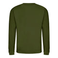 Olive Green - Front - AWDis Just Hoods AWDis Unisex Crew Neck Plain Sweatshirt (280 GSM)