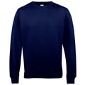 Oxford Navy - Front - AWDis Just Hoods AWDis Unisex Crew Neck Plain Sweatshirt (280 GSM)