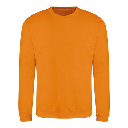 Pumpkin Pie - Front - AWDis Just Hoods AWDis Unisex Crew Neck Plain Sweatshirt (280 GSM)