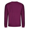 Plum - Back - AWDis Just Hoods AWDis Unisex Crew Neck Plain Sweatshirt (280 GSM)