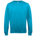 Hawaiian Blue - Front - AWDis Just Hoods AWDis Unisex Crew Neck Plain Sweatshirt (280 GSM)