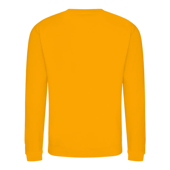 Mustard Yellow - Back - AWDis Just Hoods AWDis Unisex Crew Neck Plain Sweatshirt (280 GSM)