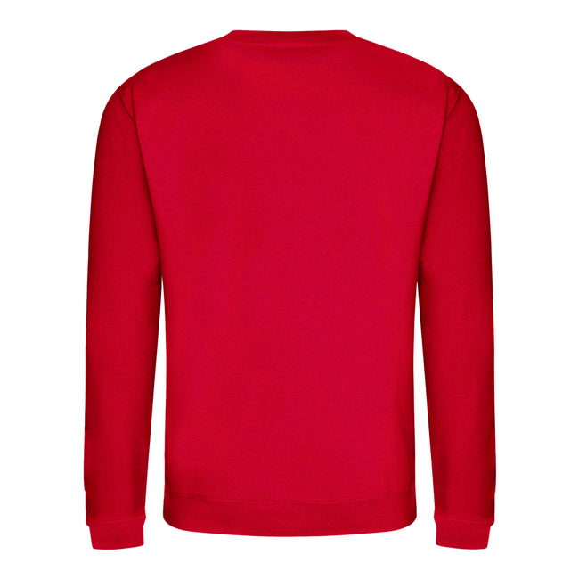 Red Hot Chilli - Back - AWDis Just Hoods AWDis Unisex Crew Neck Plain Sweatshirt (280 GSM)