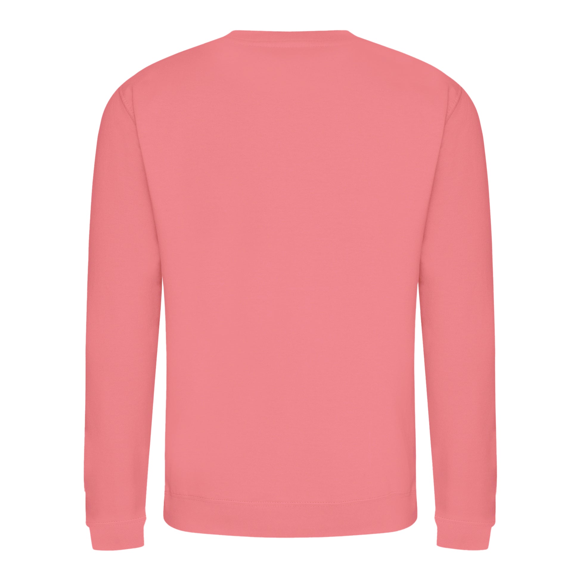 Dusty Rose - Back - AWDis Just Hoods AWDis Unisex Crew Neck Plain Sweatshirt (280 GSM)
