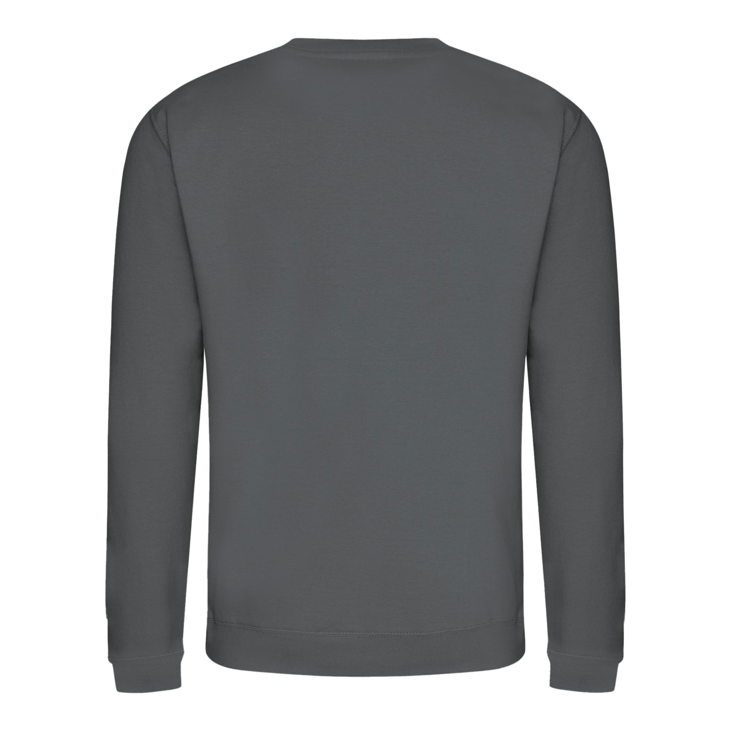 Charcoal - Back - AWDis Just Hoods AWDis Unisex Crew Neck Plain Sweatshirt (280 GSM)