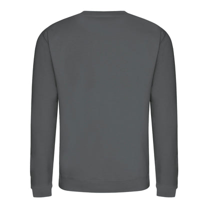 Charcoal - Back - AWDis Just Hoods AWDis Unisex Crew Neck Plain Sweatshirt (280 GSM)