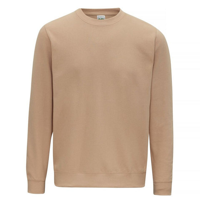 Nude - Front - AWDis Just Hoods AWDis Unisex Crew Neck Plain Sweatshirt (280 GSM)
