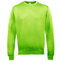 Lime Green - Back - AWDis Just Hoods AWDis Unisex Crew Neck Plain Sweatshirt (280 GSM)