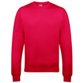 Cranberry - Front - AWDis Just Hoods AWDis Unisex Crew Neck Plain Sweatshirt (280 GSM)