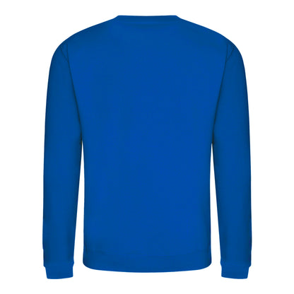 Royal Blue - Back - AWDis Just Hoods AWDis Unisex Crew Neck Plain Sweatshirt (280 GSM)