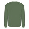 Earthy Green - Front - AWDis Just Hoods AWDis Unisex Crew Neck Plain Sweatshirt (280 GSM)