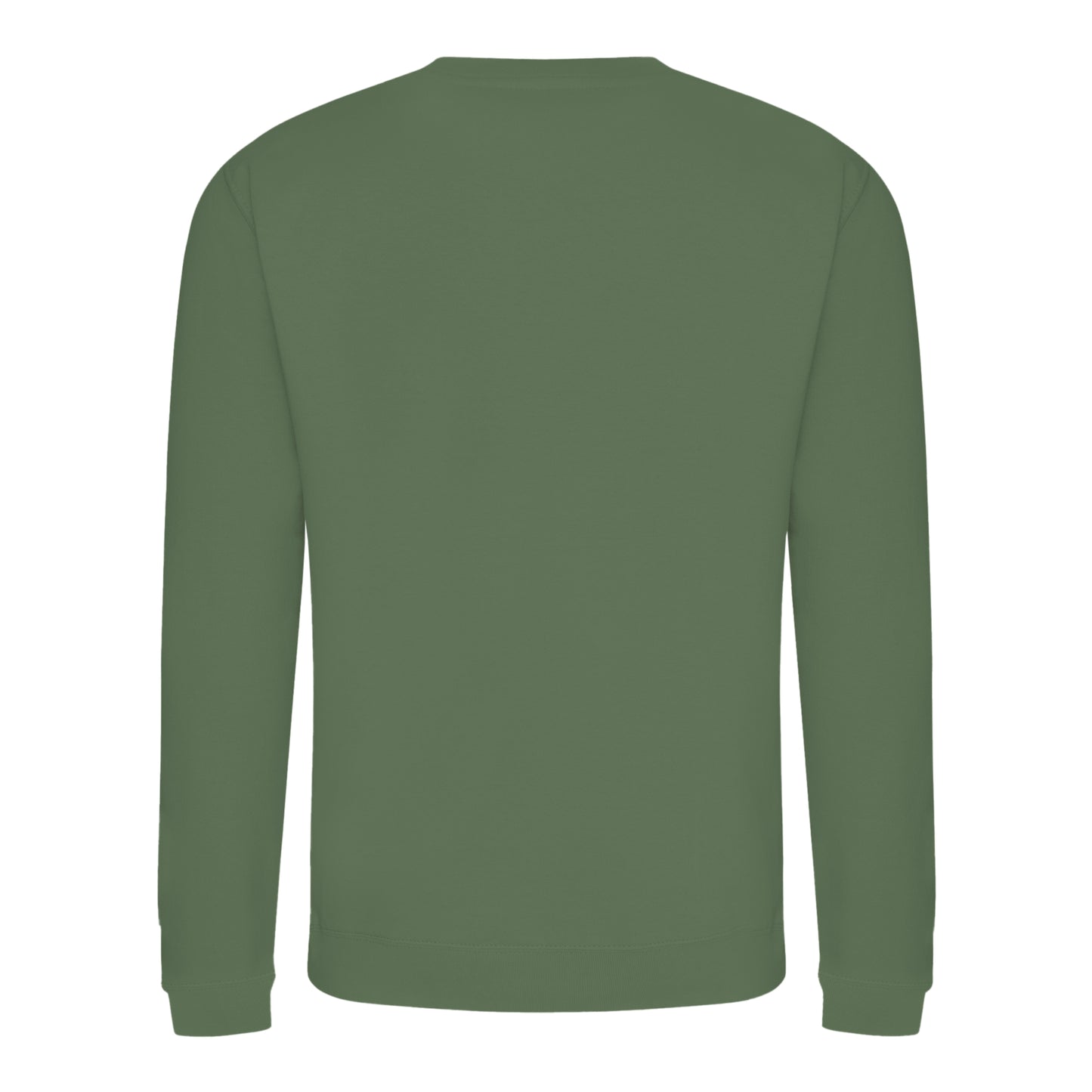 Earthy Green - Back - AWDis Just Hoods AWDis Unisex Crew Neck Plain Sweatshirt (280 GSM)