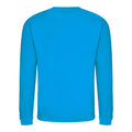 Sapphire Blue - Front - AWDis Just Hoods AWDis Unisex Crew Neck Plain Sweatshirt (280 GSM)