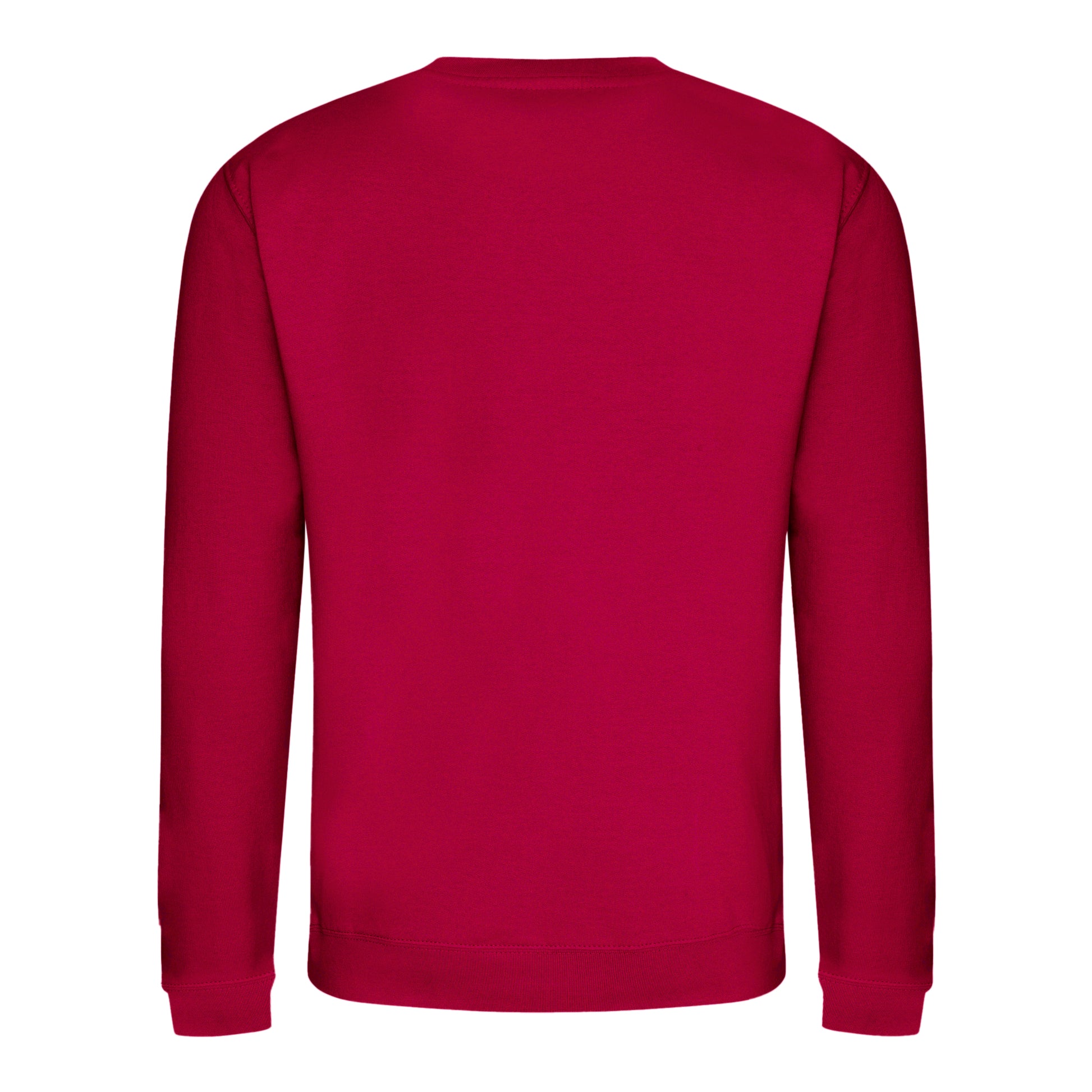 Burgundy - Back - AWDis Just Hoods AWDis Unisex Crew Neck Plain Sweatshirt (280 GSM)