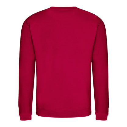 Burgundy - Back - AWDis Just Hoods AWDis Unisex Crew Neck Plain Sweatshirt (280 GSM)