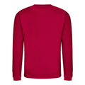 Burgundy - Front - AWDis Just Hoods AWDis Unisex Crew Neck Plain Sweatshirt (280 GSM)