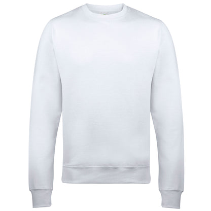 Artic White - Front - AWDis Just Hoods AWDis Unisex Crew Neck Plain Sweatshirt (280 GSM)