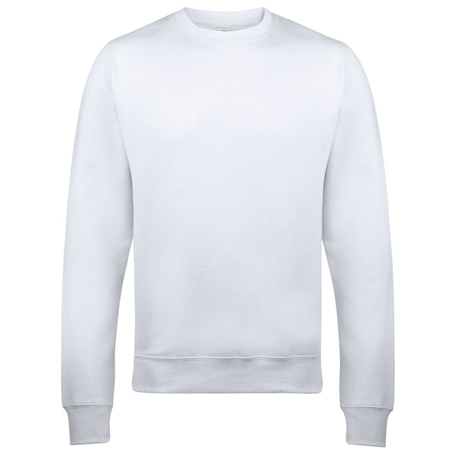 Artic White - Front - AWDis Just Hoods AWDis Unisex Crew Neck Plain Sweatshirt (280 GSM)