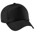 Black - Front - Beechfield Unisex Plain Original 5 Panel Baseball Cap