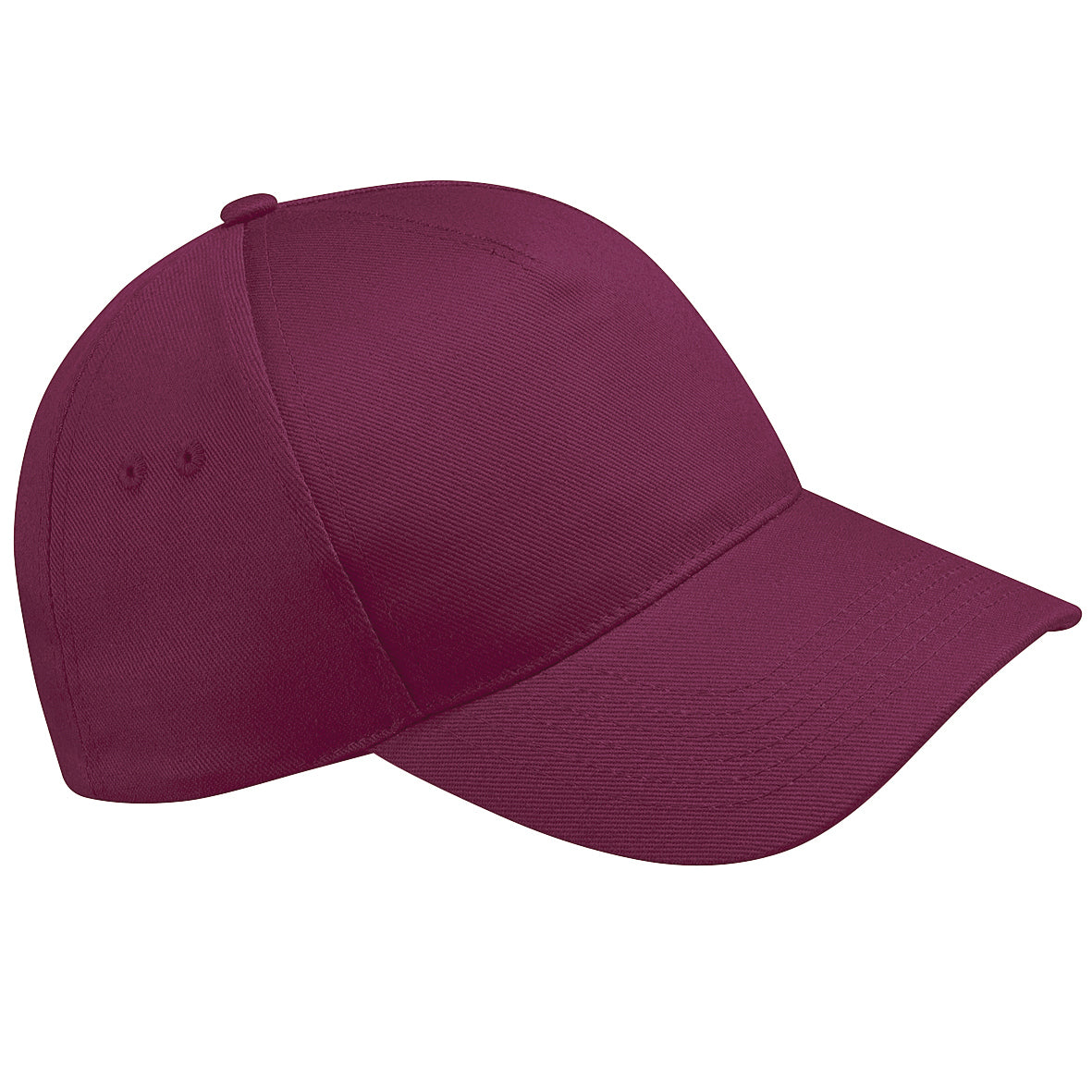 Burgundy - Front - Beechfield Unisex Ultimate 5 Panel Baseball Cap