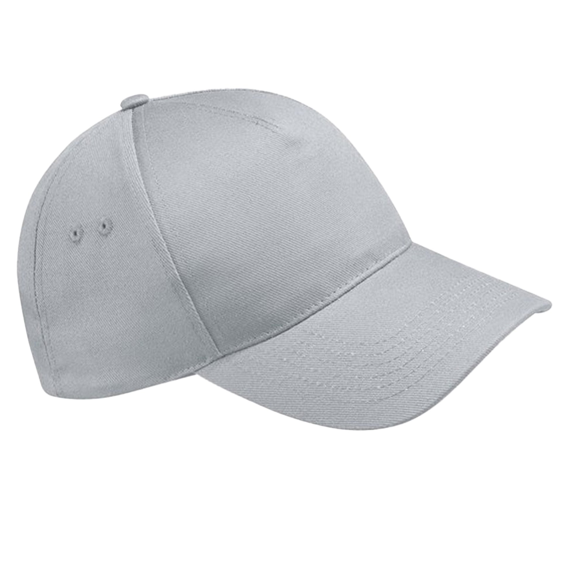 Light Grey - Front - Beechfield Unisex Ultimate 5 Panel Baseball Cap