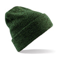 Antique Moss Green - Front - Beechfield Heritage Adults Unisex Premium Plain Winter Beanie Hat