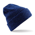 Antique Royal Blue - Front - Beechfield Heritage Adults Unisex Premium Plain Winter Beanie Hat