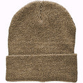 Heather Oatmeal - Back - Beechfield Heritage Adults Unisex Premium Plain Winter Beanie Hat