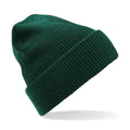 Bottle Green - Front - Beechfield Heritage Adults Unisex Premium Plain Winter Beanie Hat