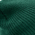 Bottle Green - Back - Beechfield Heritage Adults Unisex Premium Plain Winter Beanie Hat