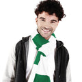 Kelly Green - White - Back - Beechfield Varsity Unisex Winter Scarf (Double Layer Knit)