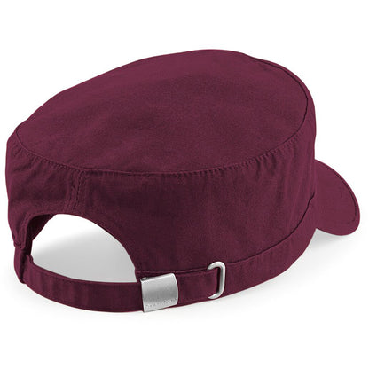 Burgundy - Back - Beechfield Army Cap - Headwear