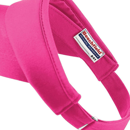 Fuchsia - Side - Beechfield Unisex Sports Visor - Headwear