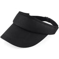Black - Back - Beechfield Unisex Sports Visor - Headwear