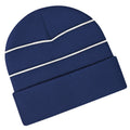 French Navy - Back - Beechfield Enhanced-viz Hi-Vis Knitted Winter Hat