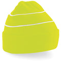 Yellow (Fluorescent) - Front - Beechfield Enhanced-viz Hi-Vis Knitted Winter Hat