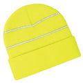 Yellow (Fluorescent) - Back - Beechfield Enhanced-viz Hi-Vis Knitted Winter Hat