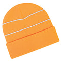 Orange (Fluorescent) - Front - Beechfield Enhanced-viz Hi-Vis Knitted Winter Hat