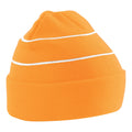 Orange (Fluorescent) - Back - Beechfield Enhanced-viz Hi-Vis Knitted Winter Hat