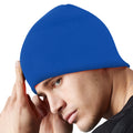 Bright Royal - Back - Beechfield Plain Basic Knitted Winter Beanie Hat