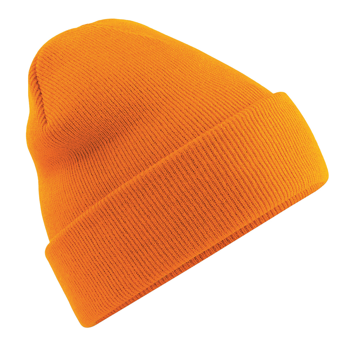 Orange - Back - Beechfield Soft Feel Knitted Winter Hat