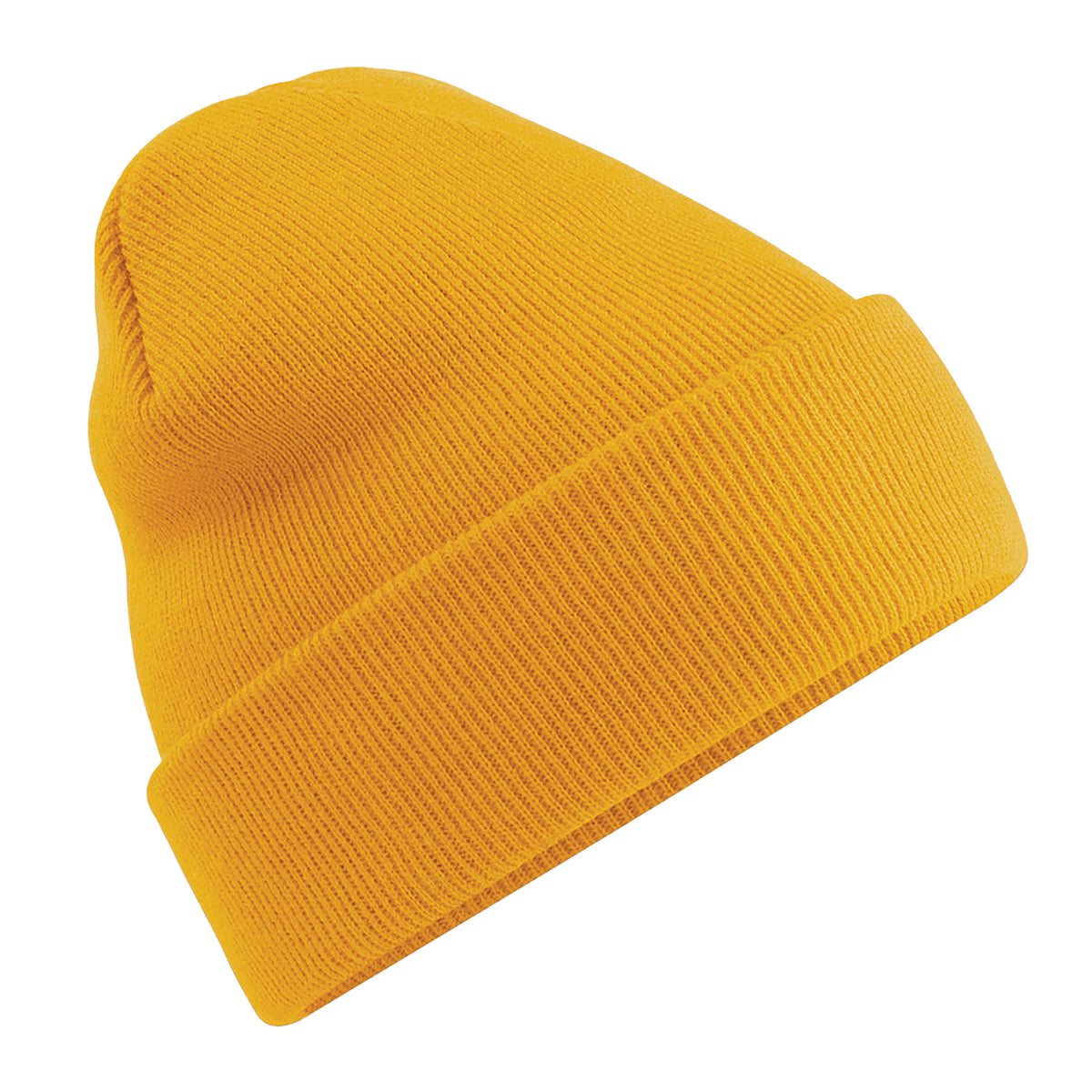 Mustard - Back - Beechfield Soft Feel Knitted Winter Hat