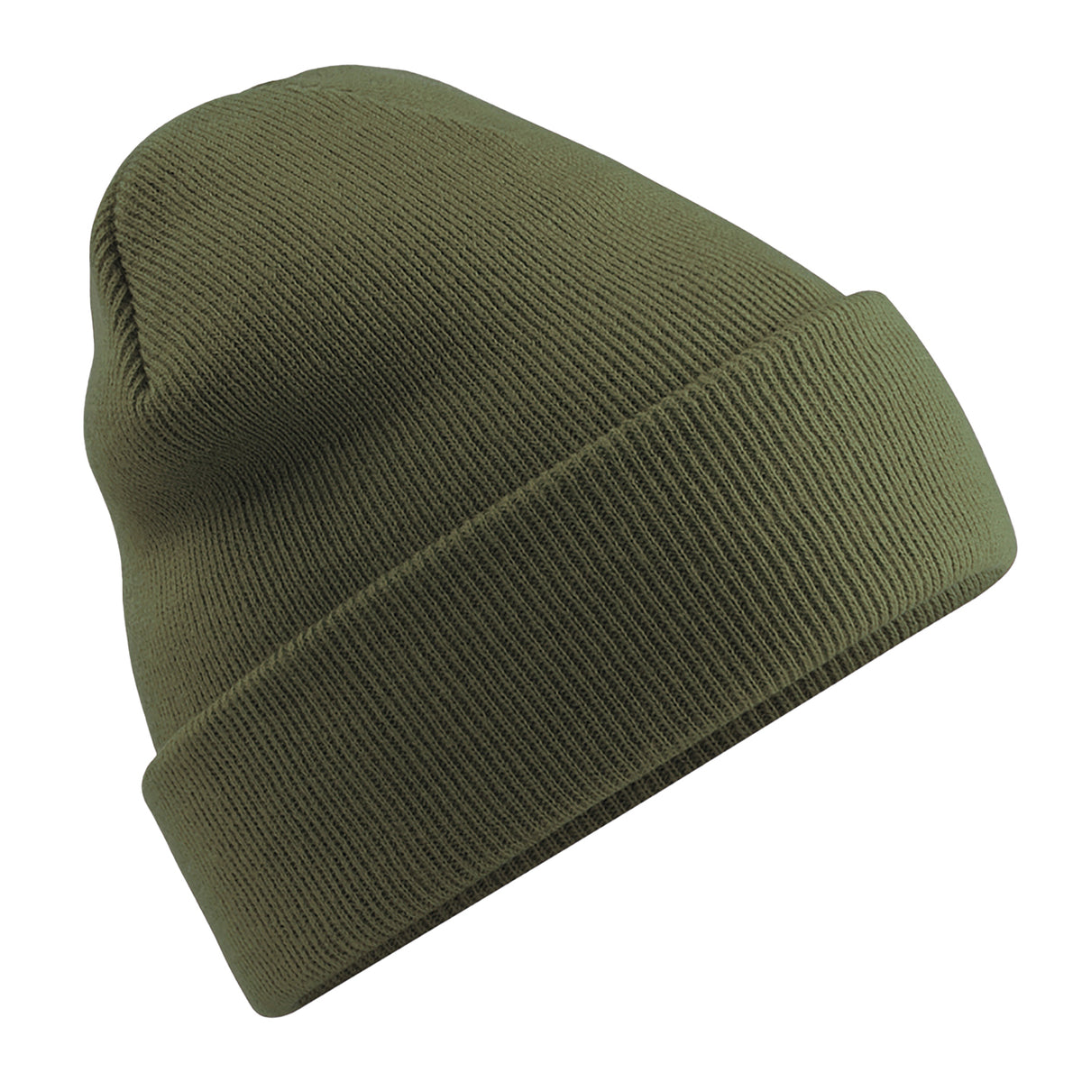 Moss Green - Back - Beechfield Soft Feel Knitted Winter Hat
