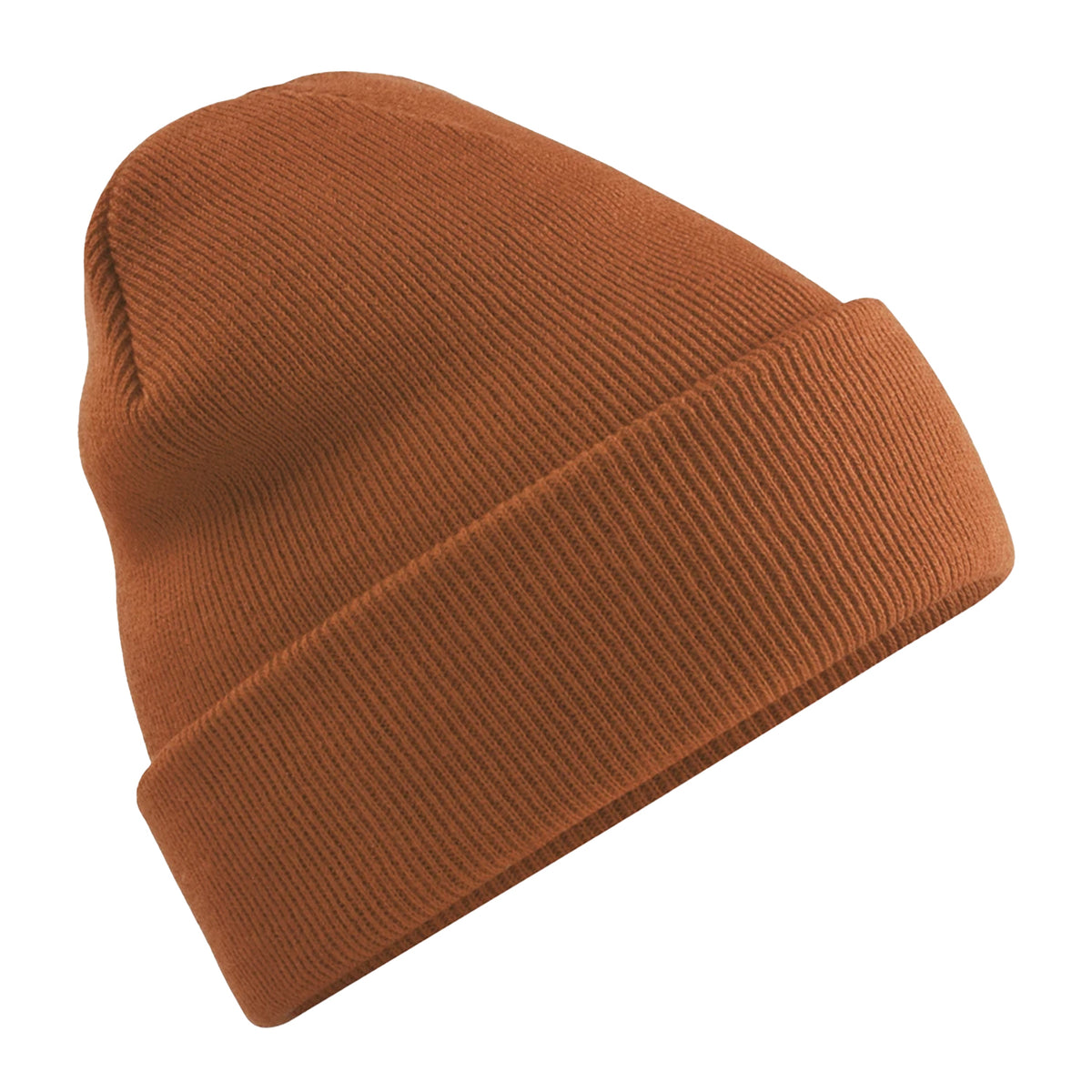 Rust - Side - Beechfield Soft Feel Knitted Winter Hat